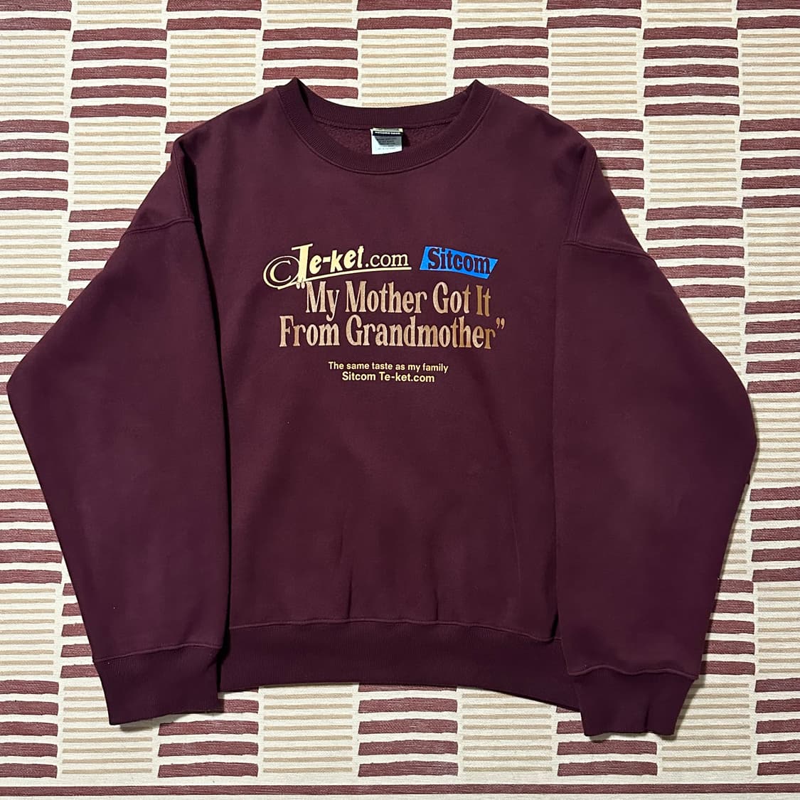 TEKET 테켓 맨투맨 버건디 SIZE L 상품이미지3