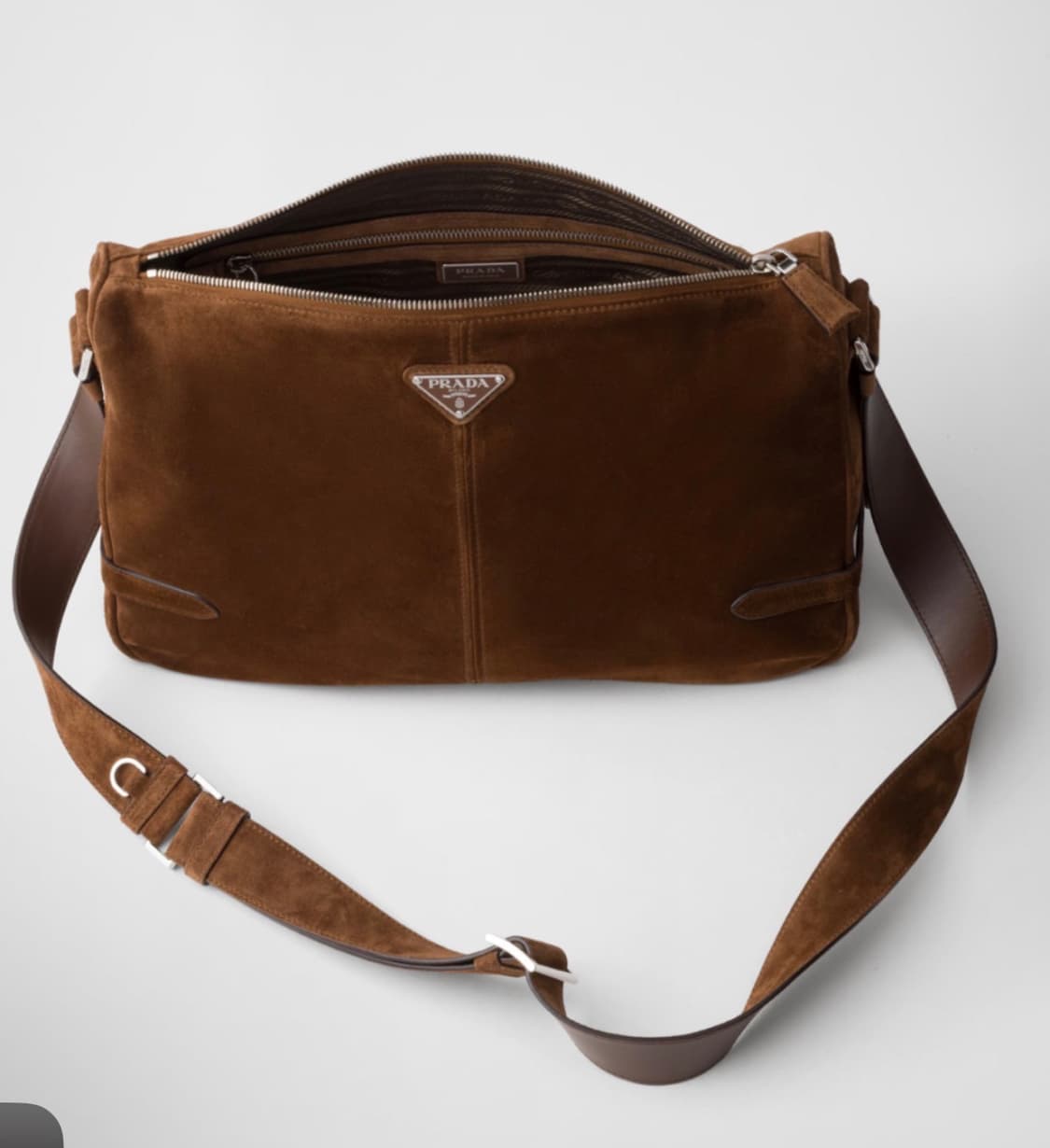 프라다 / 스웨이드 숄더백 코코아 브라운 / os 상품이미지4