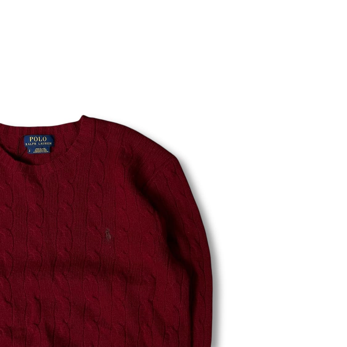 폴로랄프로렌 버건디 꽈배기 긴팔 니트 상품이미지2