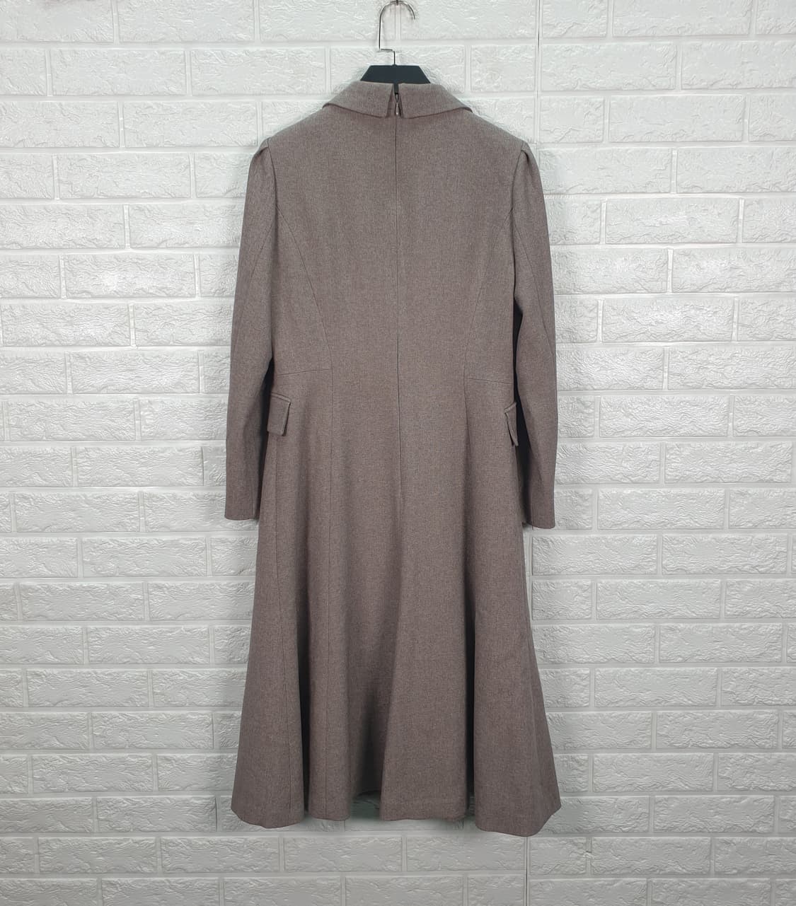 [66]케네스레이디 더블버튼 멜란지 플레어 원피스 상품이미지4