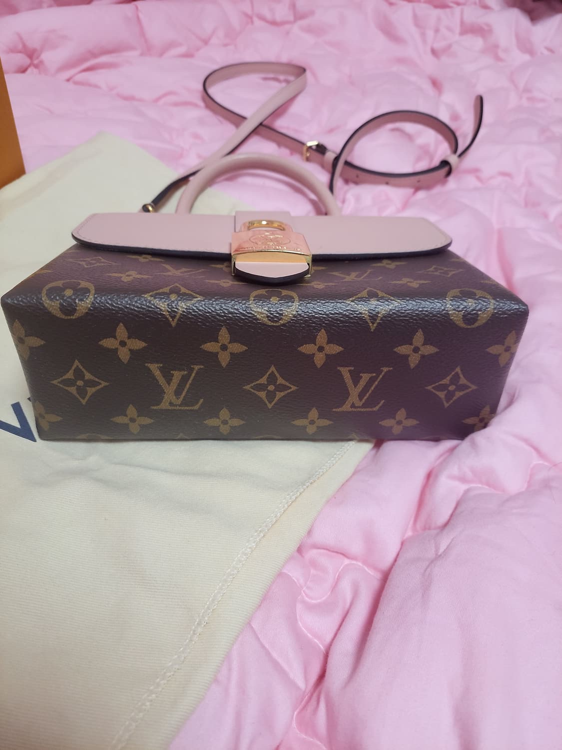 정품)급처상태좋음!루이비통 핑크 록키bb 탑핸들 크로스백 토트백 가방 상품이미지9