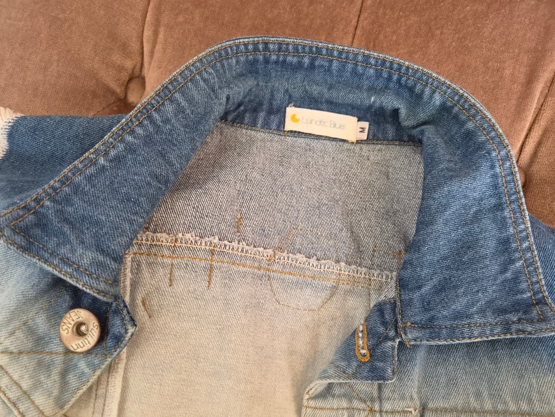 일본수입 Lunatic blue여성 데님조끼 FREE 상품이미지7