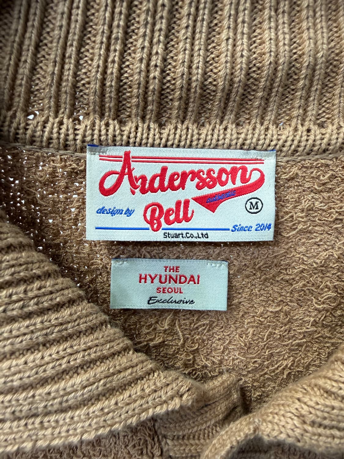 정품) 앤더슨벨 더현대 오버핏 부클 가디건 M 상품이미지6