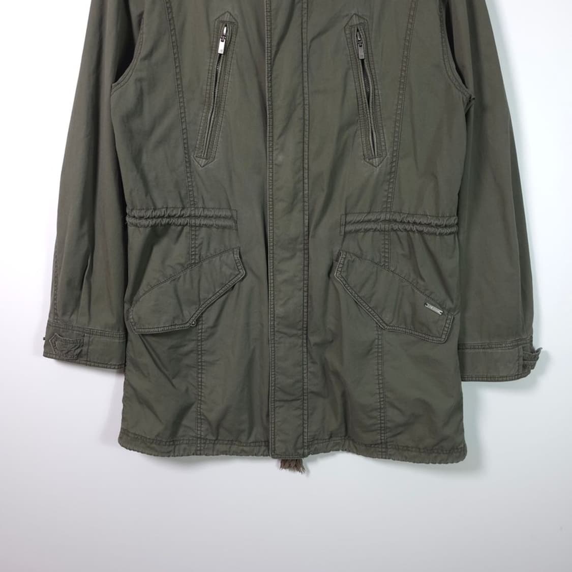 유니온베이 Y2K 빈티지 카키 후드 야상 자켓 XL 상품이미지4