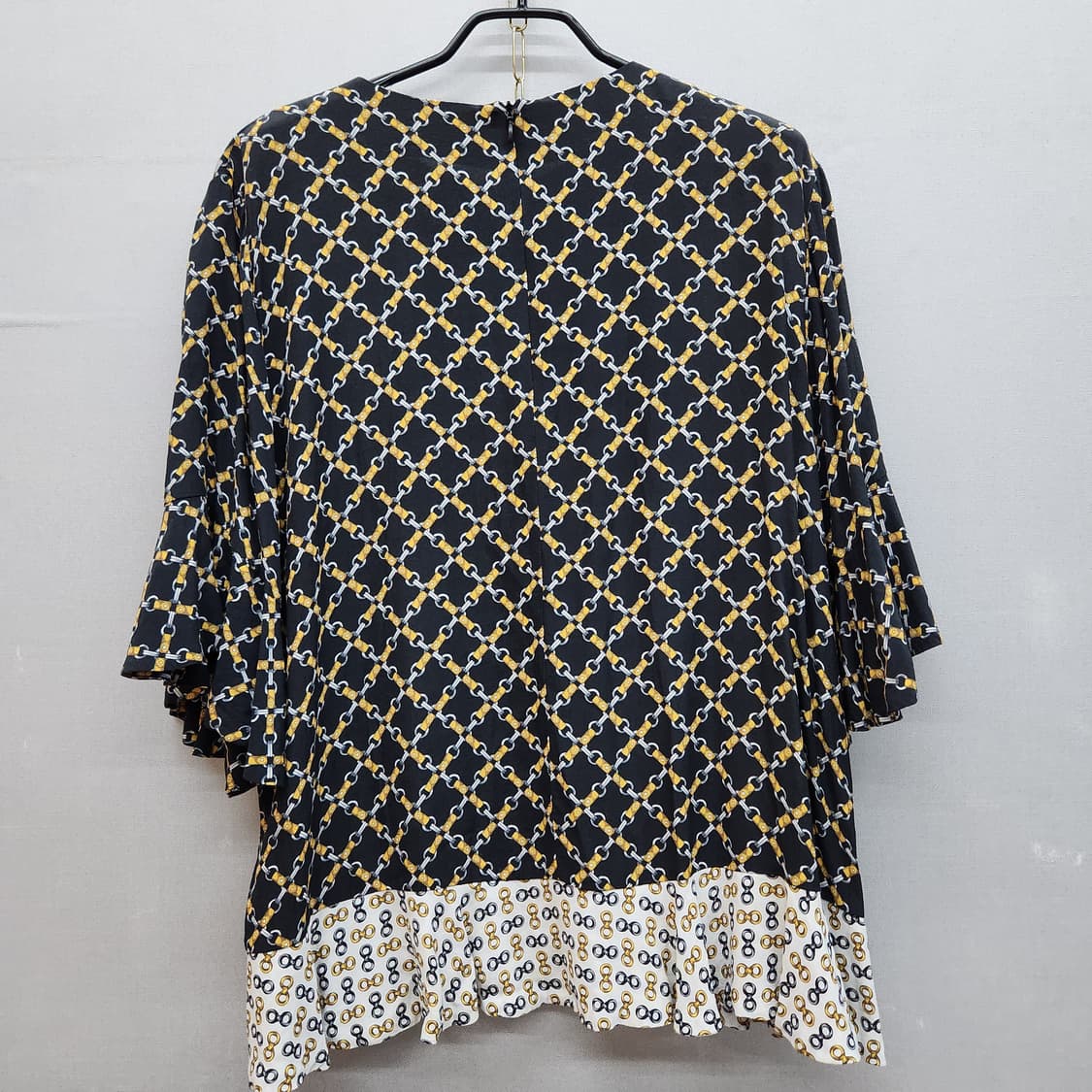 자라 ZARA 체인 버클 프린팅 블라우스 L 상품이미지3