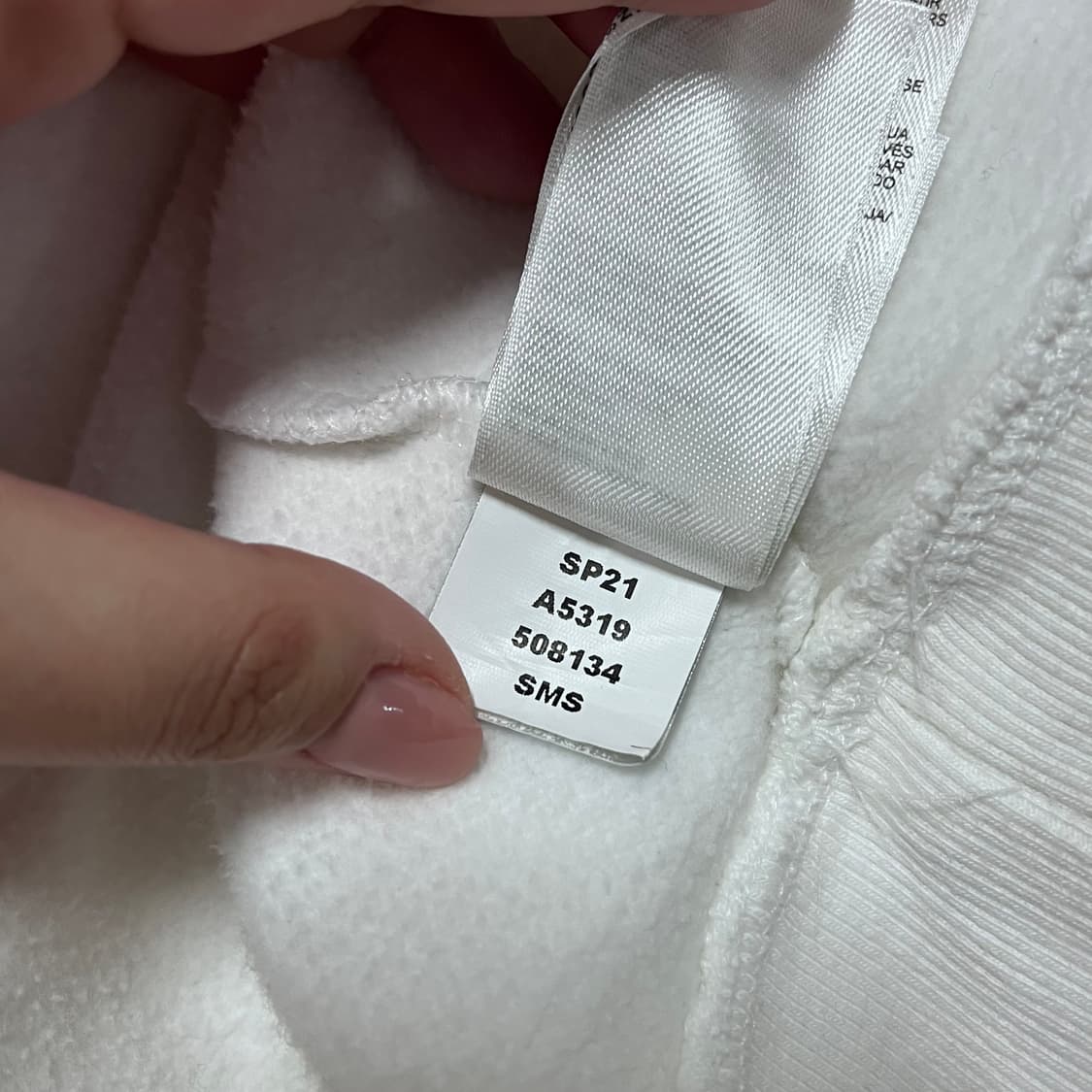 [정품] 노스페이스 화이트 미니로고 기모 후드티 [ S ] 상품이미지6