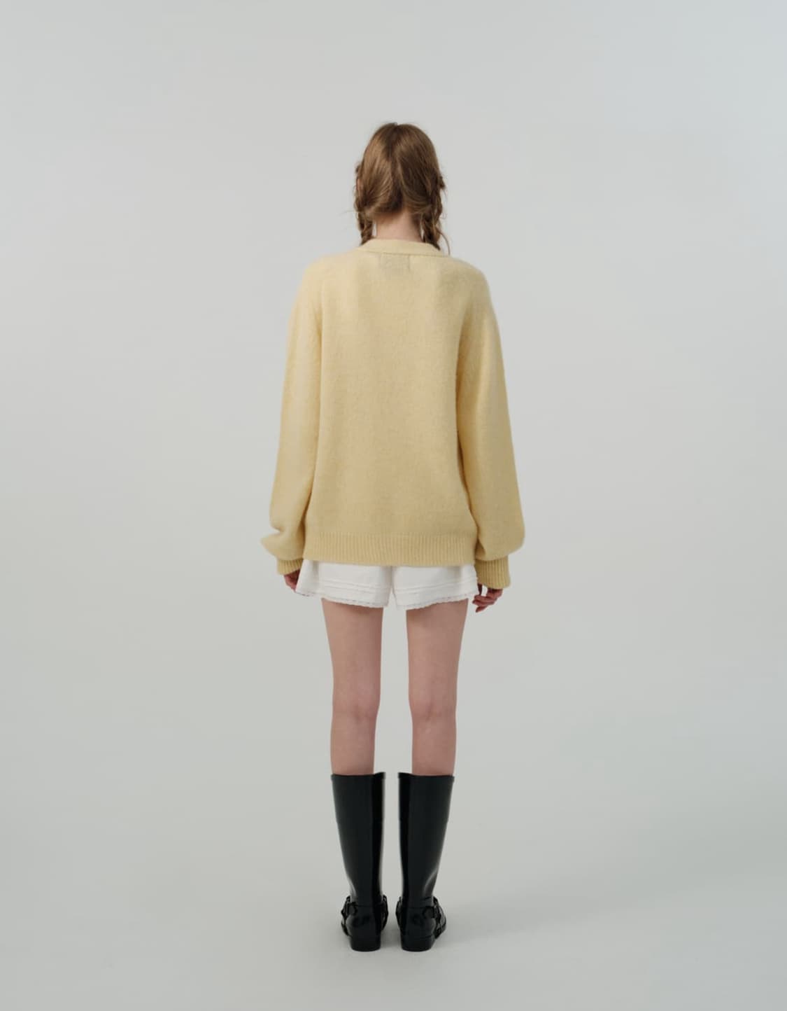 더바넷 가디거Yellow Saddle Shaggy Dog Cardigan 상품이미지3