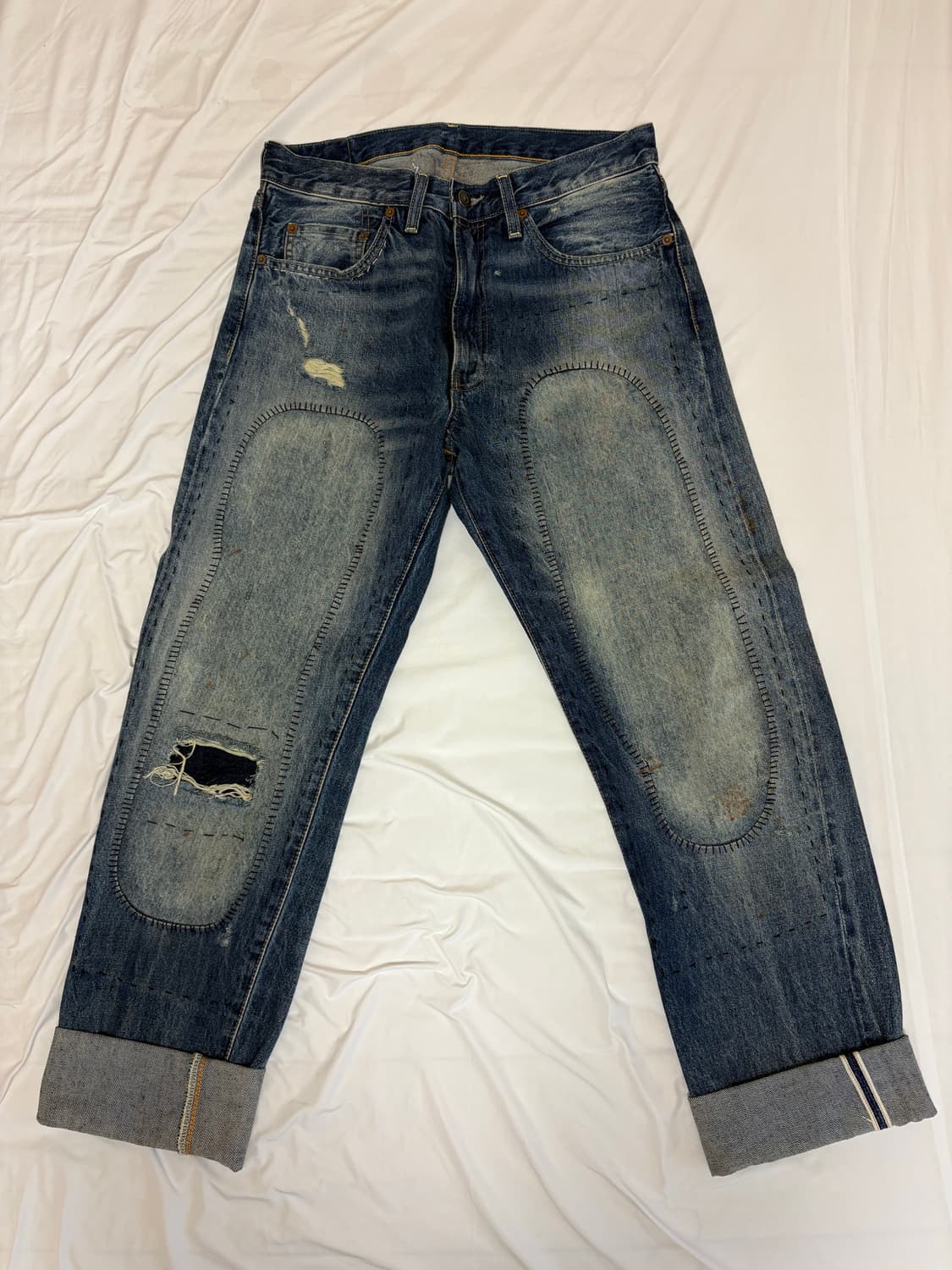 (새상품) LVC 501Z XX 데미지 워싱 데님 32x34 상품이미지1