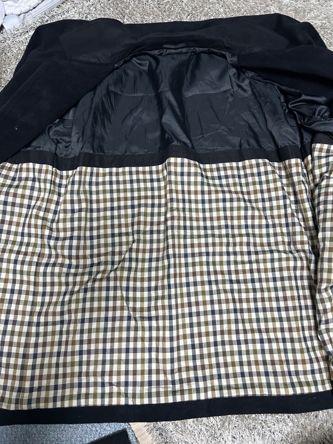 카라 투톤 캐시미어 코트 사이즈 105~110 상품이미지5