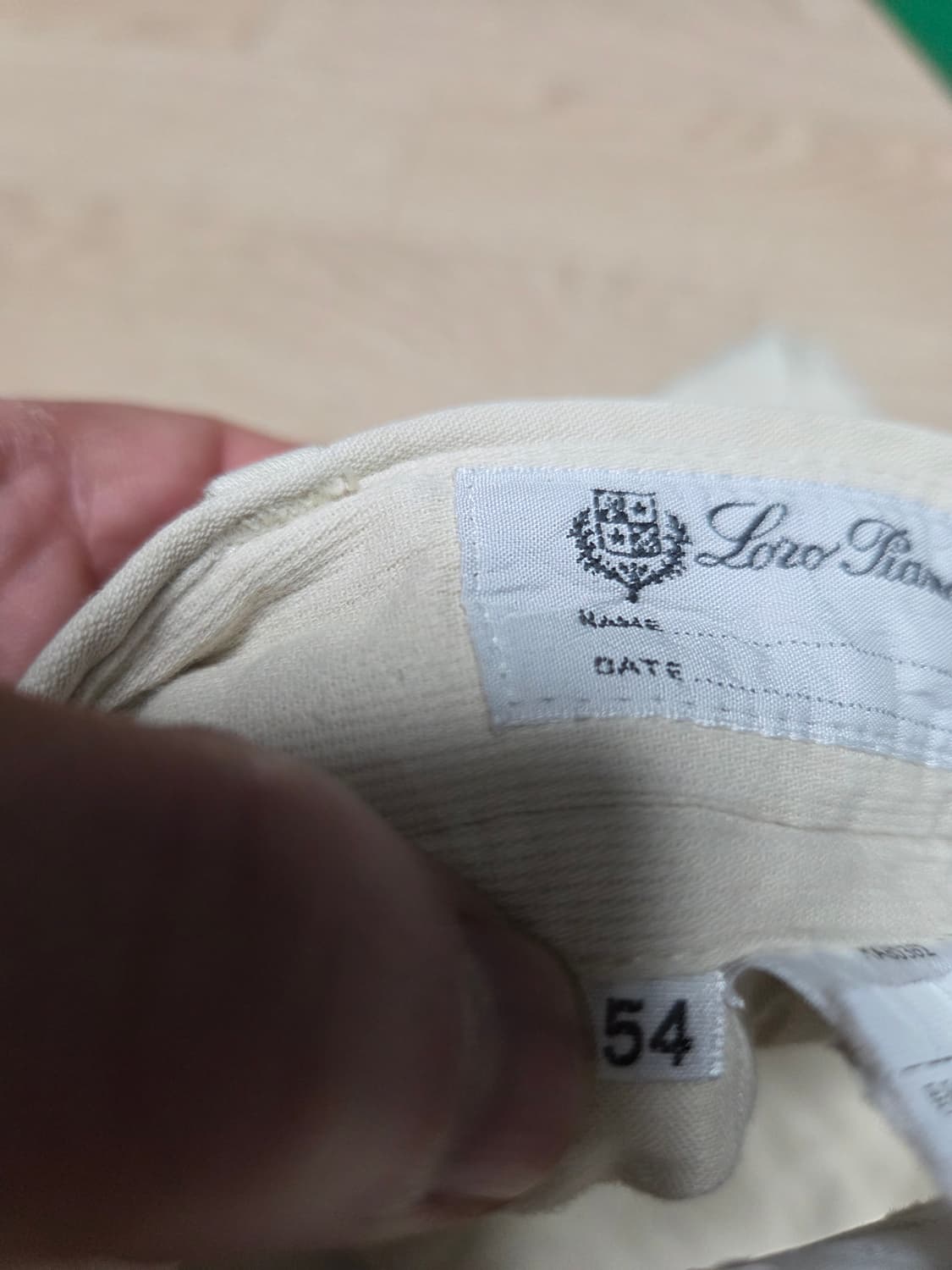 LORO PIANA 로로피아나 아이보리 슬랙스 면바지 치노 오피서 상품이미지6