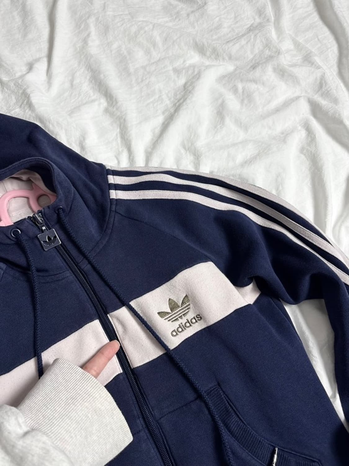 아디다스 네이비 y2k 후드집업 상품이미지5