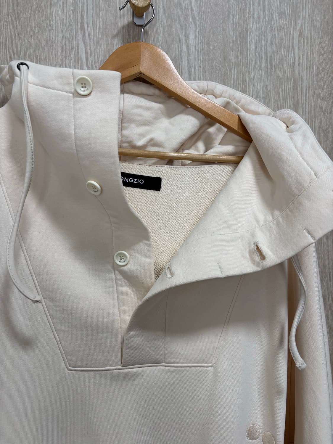 송지오옴므 컬렉션 오버핏 아노락 후드46/아이보리 상품이미지4