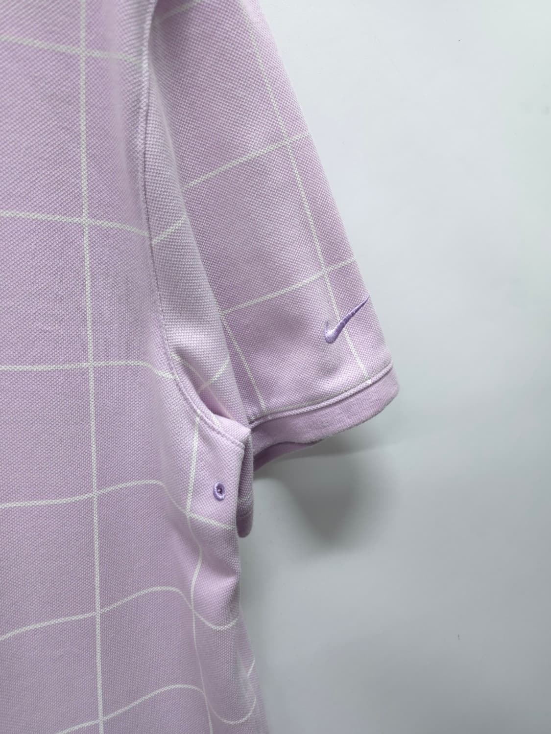 ​나이키 남성 라벤더 체크 반팔 카라티 드라이핏 (L사이즈) 상품이미지5