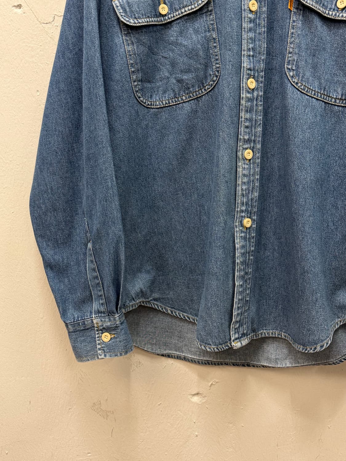 L) 90s Levi’s Orange Tab Denim Work Shir 상품이미지4