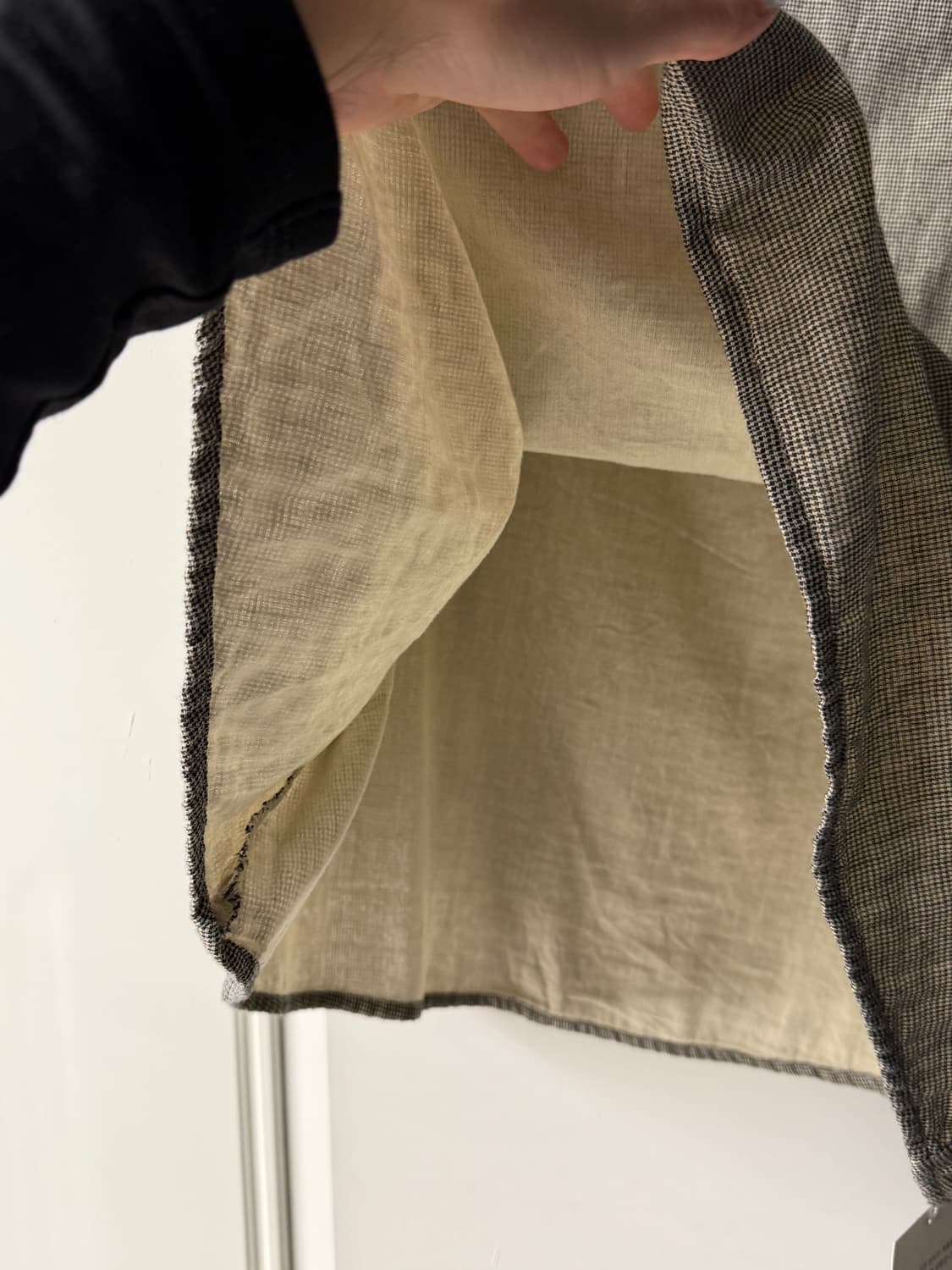 일본빈티지 그레이체크 버튼 블라우스 상품이미지8