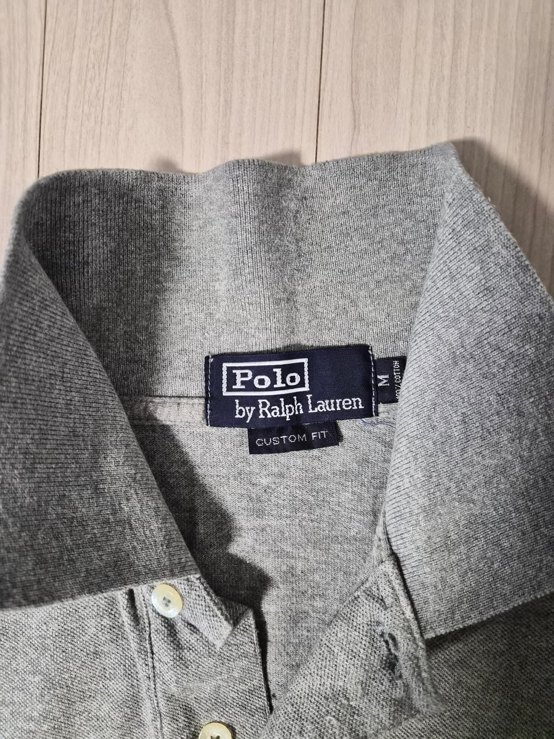 폴로 랄프로렌 실버 빅포니 자수로고 그레이 카라 반팔티 상품이미지4