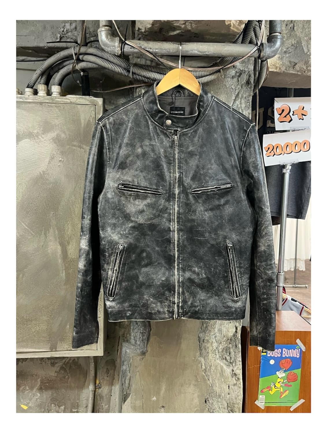 빈티지 레더 라이더 자켓 L #csz4050 상품이미지1