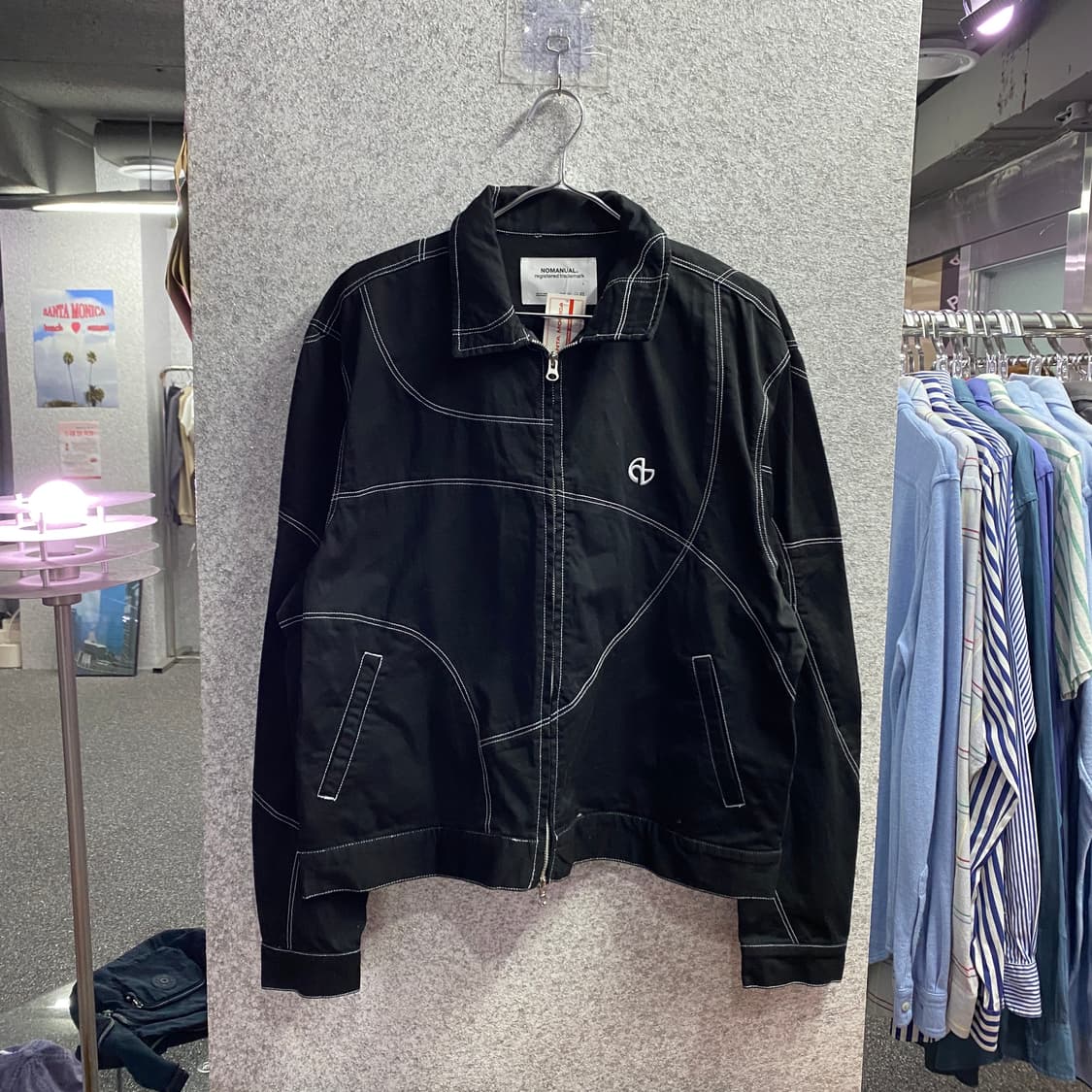 노매뉴얼 스티치 워크 블랙 자켓 B4528 상품이미지2