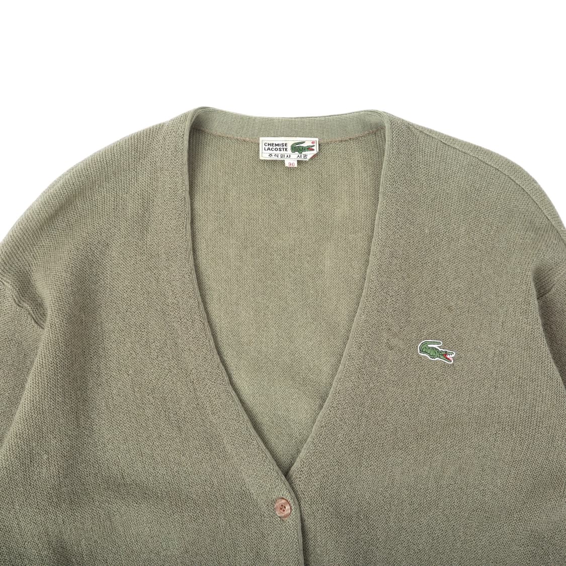 라코스테 카키 울 가디건 상품이미지2