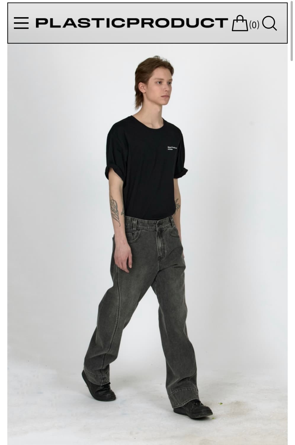 [플라스틱프로덕트] MPa DRIFT DENIM PANTS (GREY) 상품이미지3