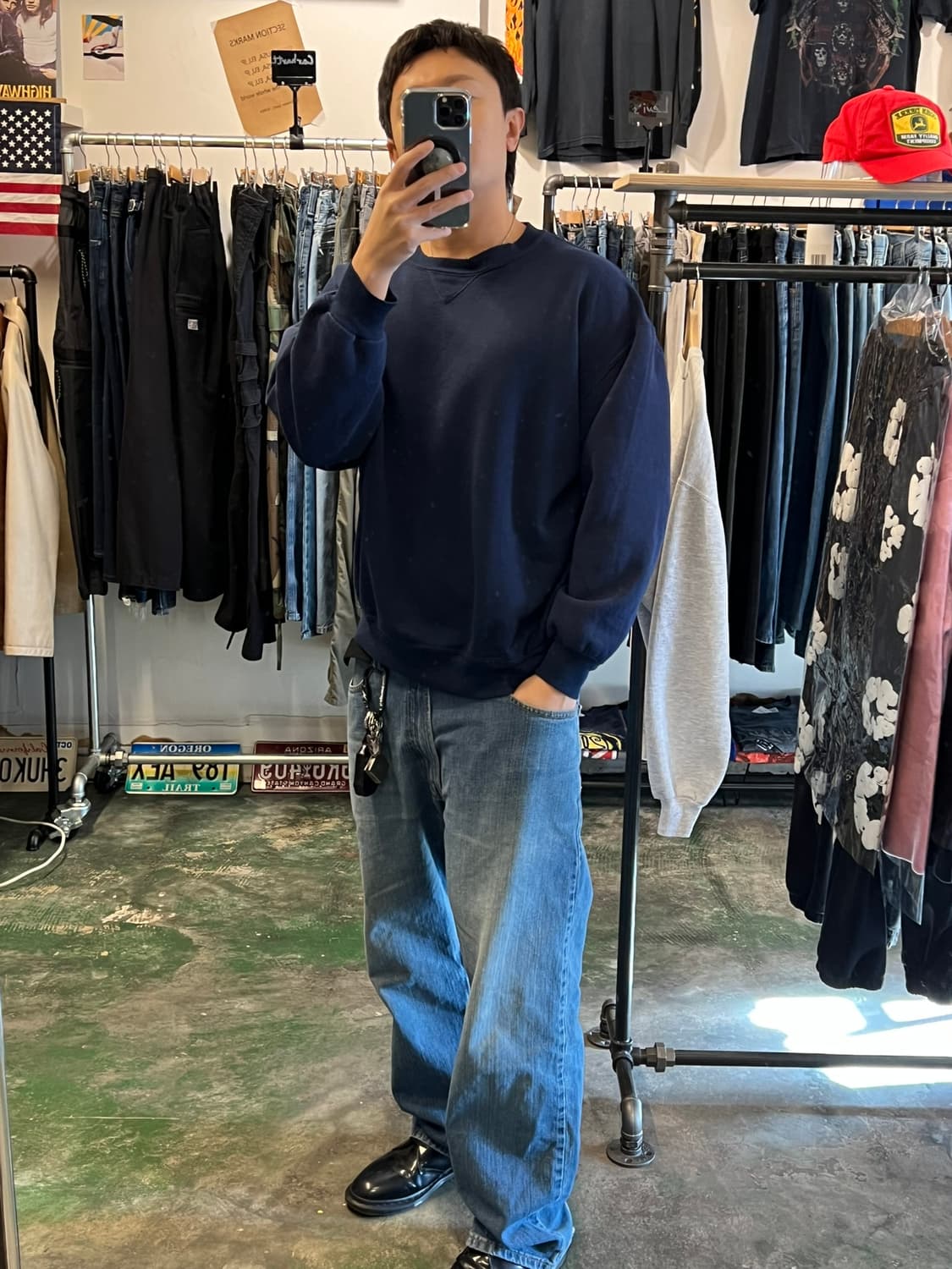 90's [XL] 러셀 애슬레틱 USA 무지 맨투맨 클래식 아메카지 상품이미지2