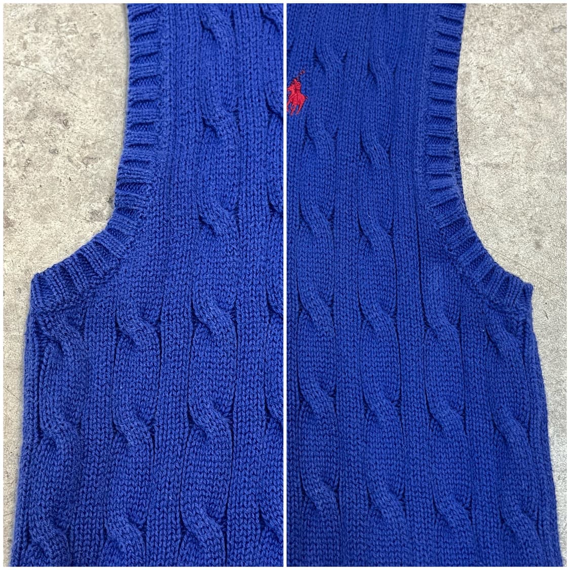 폴로 랄프로렌 니트 베스트 블루 L #csz3496 상품이미지5