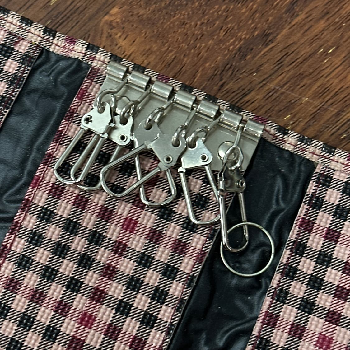 일본 빈티지 체크 차키 키링지갑  시티보이 스트릿 보헤미안 열쇠고리 상품이미지4