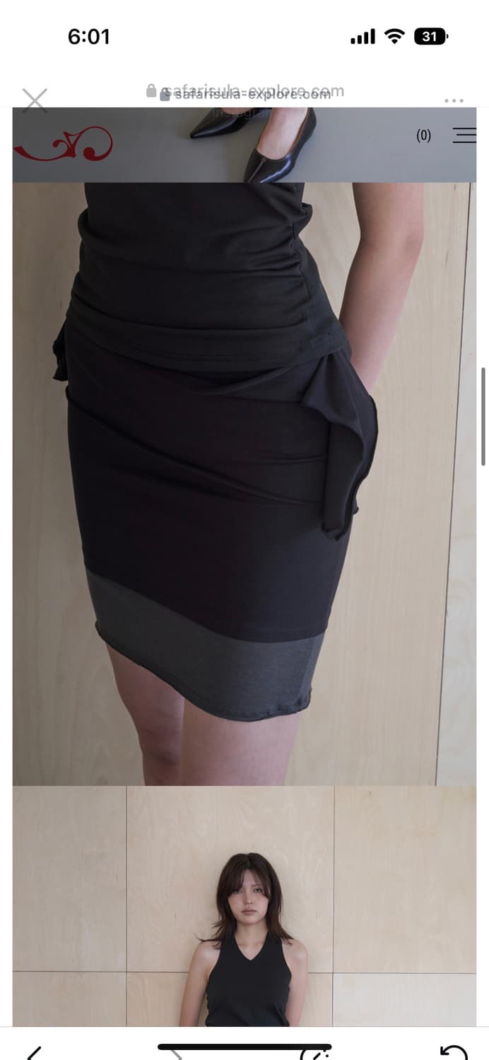 Easy Layered Skirt in Black 상품이미지1