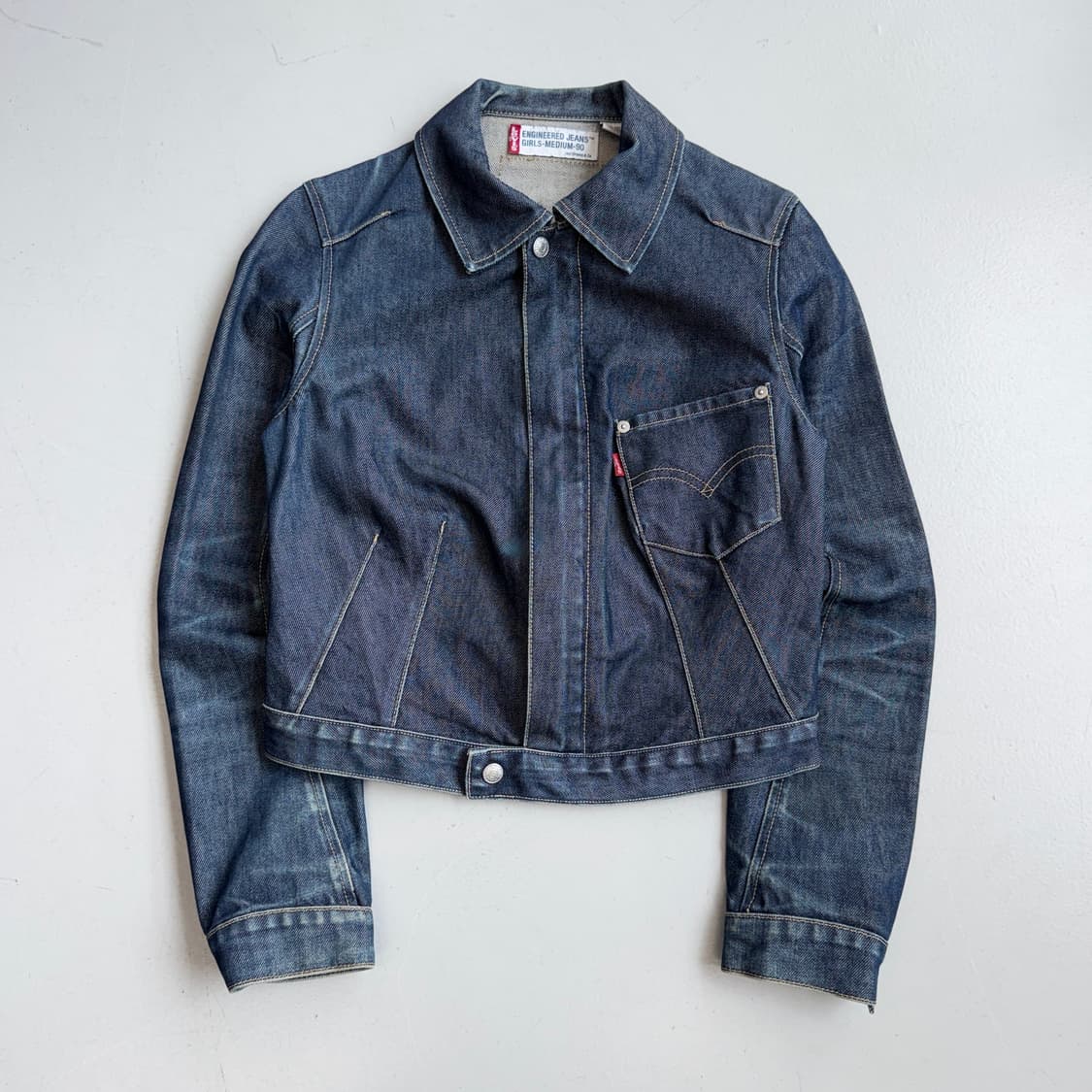 리바이스 엔진 엔지니어드 크롭 바이커 데님 자켓 상품이미지2