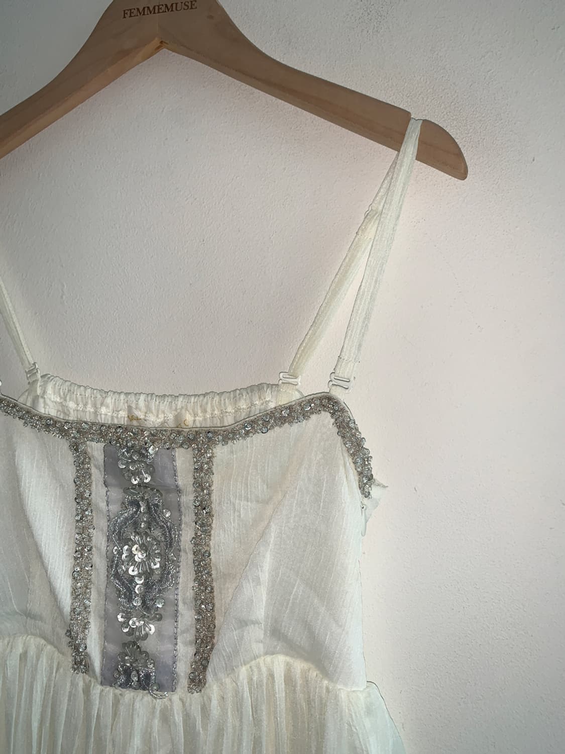 Flower Embroidery Slip Dress 상품이미지4