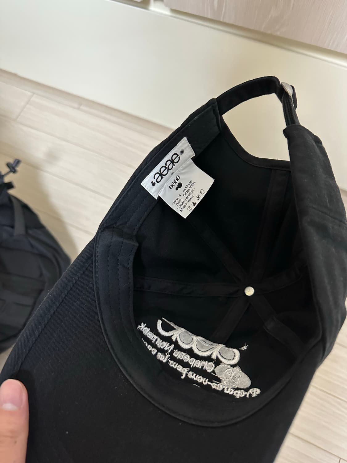 WEB LOGO 5PANNEL CAP BLACK 상품이미지3