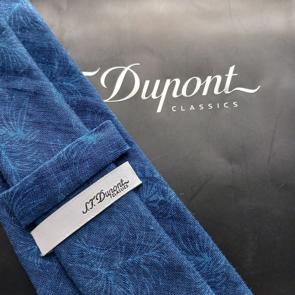 듀퐁 린넨 블루 패턴 슬림 넥타이 7.7cm A+등급 A18662
 상품이미지5