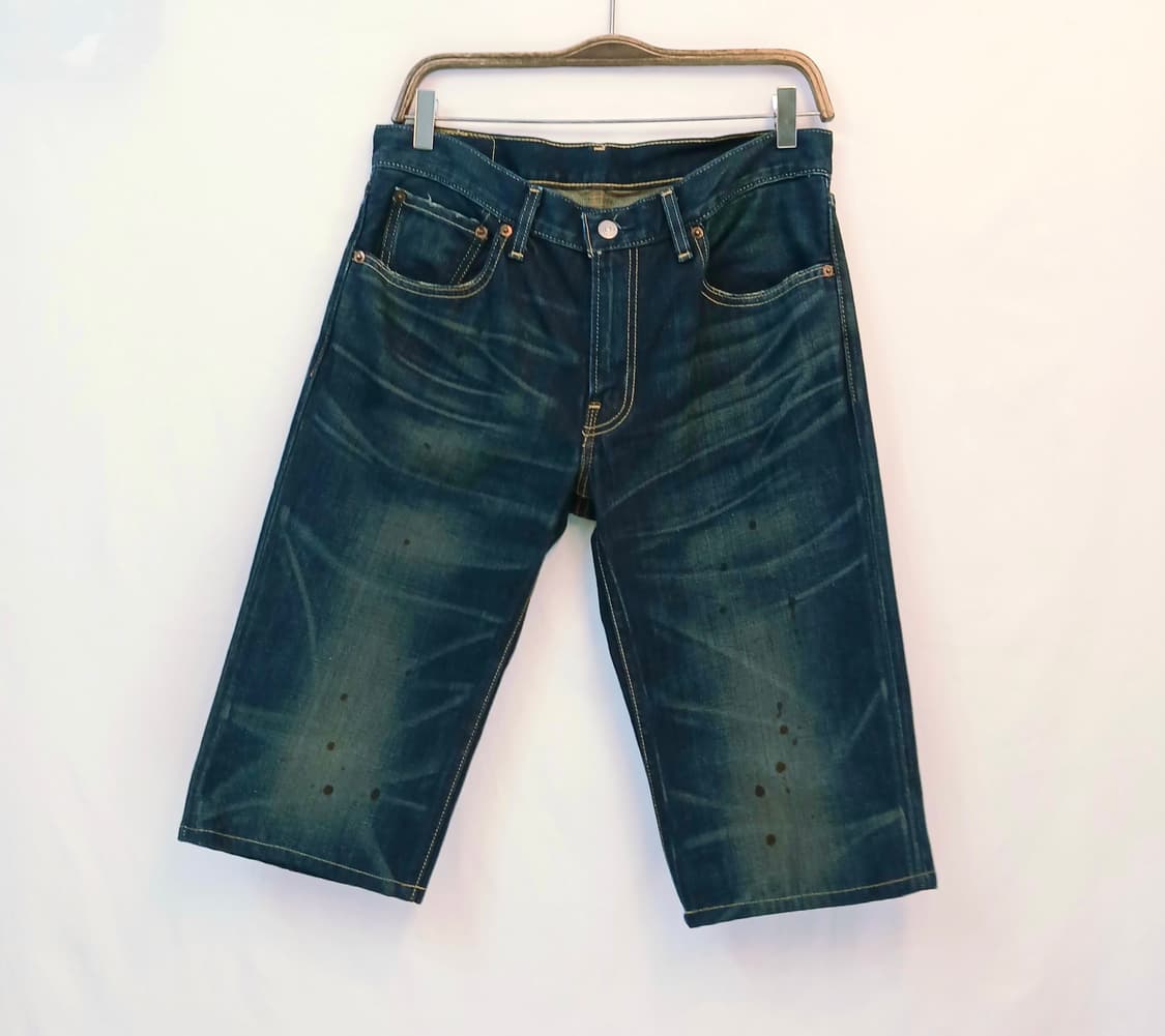 Levi's 502 인디고 페인트 스팟 데님 팬츠 (W32) 상품이미지1