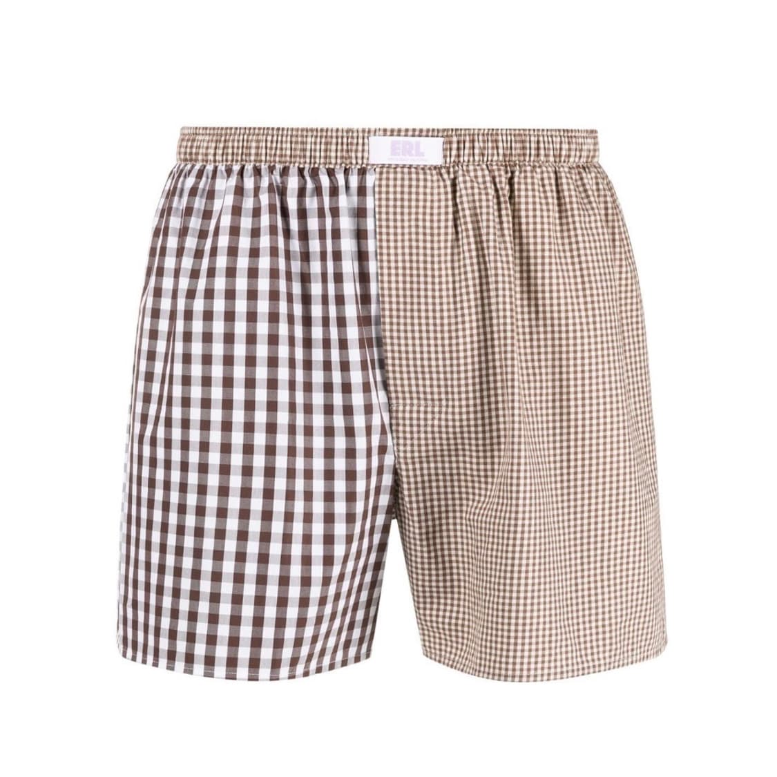 [M]이알엘 ERL 체크 복서 쇼츠/브라운 상품이미지1