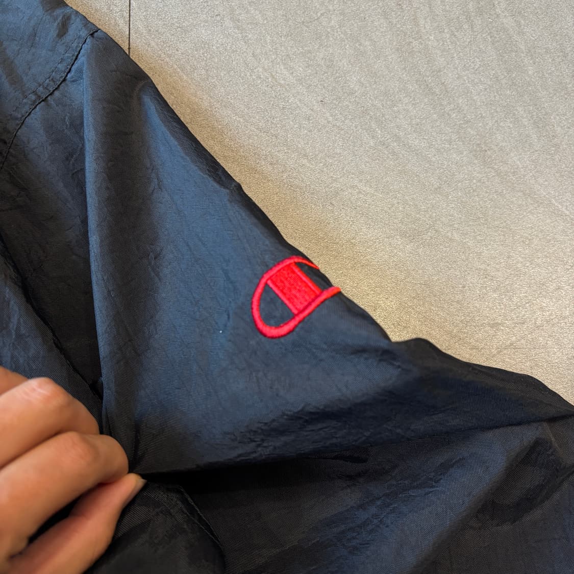 챔피온 정품 블랙 나일론 웜업 상품이미지5