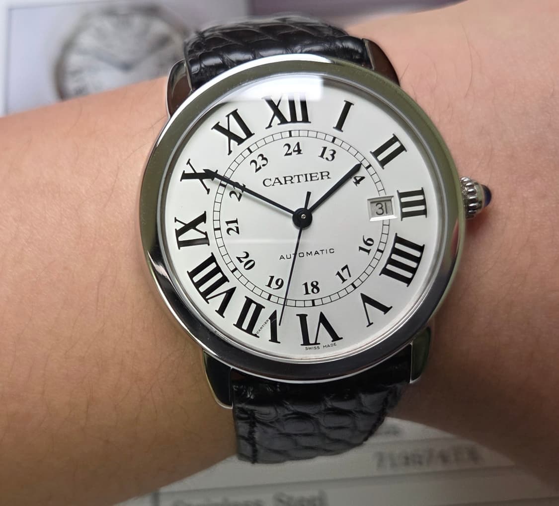 까르띠에 롱드솔로XL 실버로만 42mm 블루핸즈 오토매틱 디버클 ver. 상품이미지5