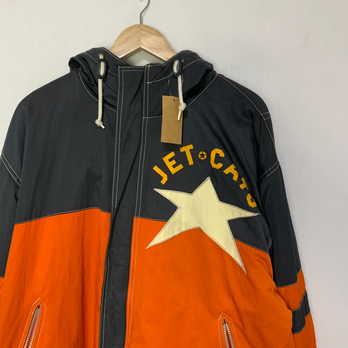 jpn 일본 빈티지 오렌지 스타 후드 바람막이 2010s 상품이미지3