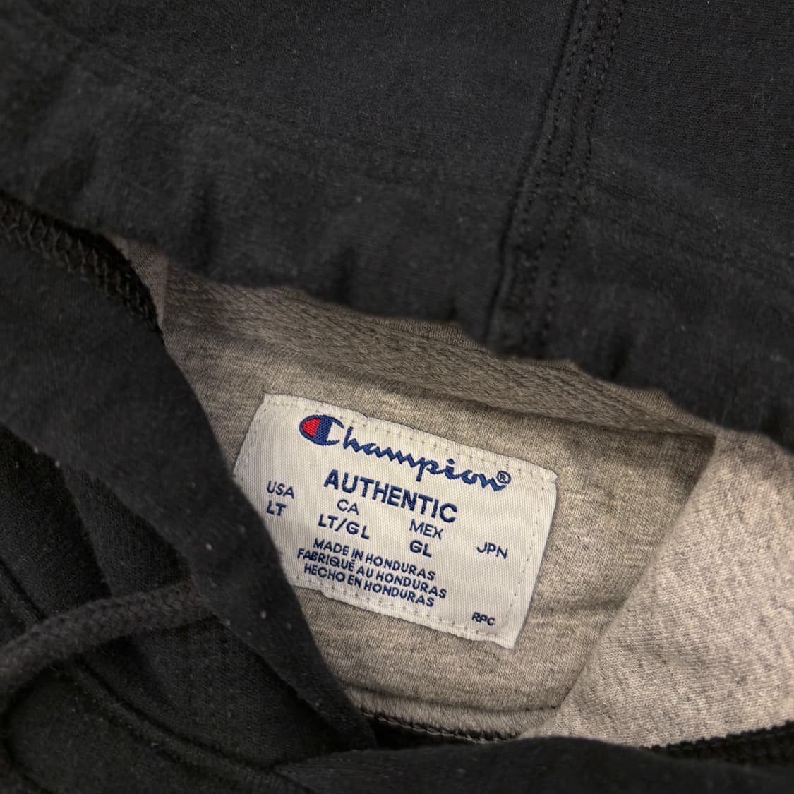 챔피온 블랙 스몰로고 후드티 상품이미지3