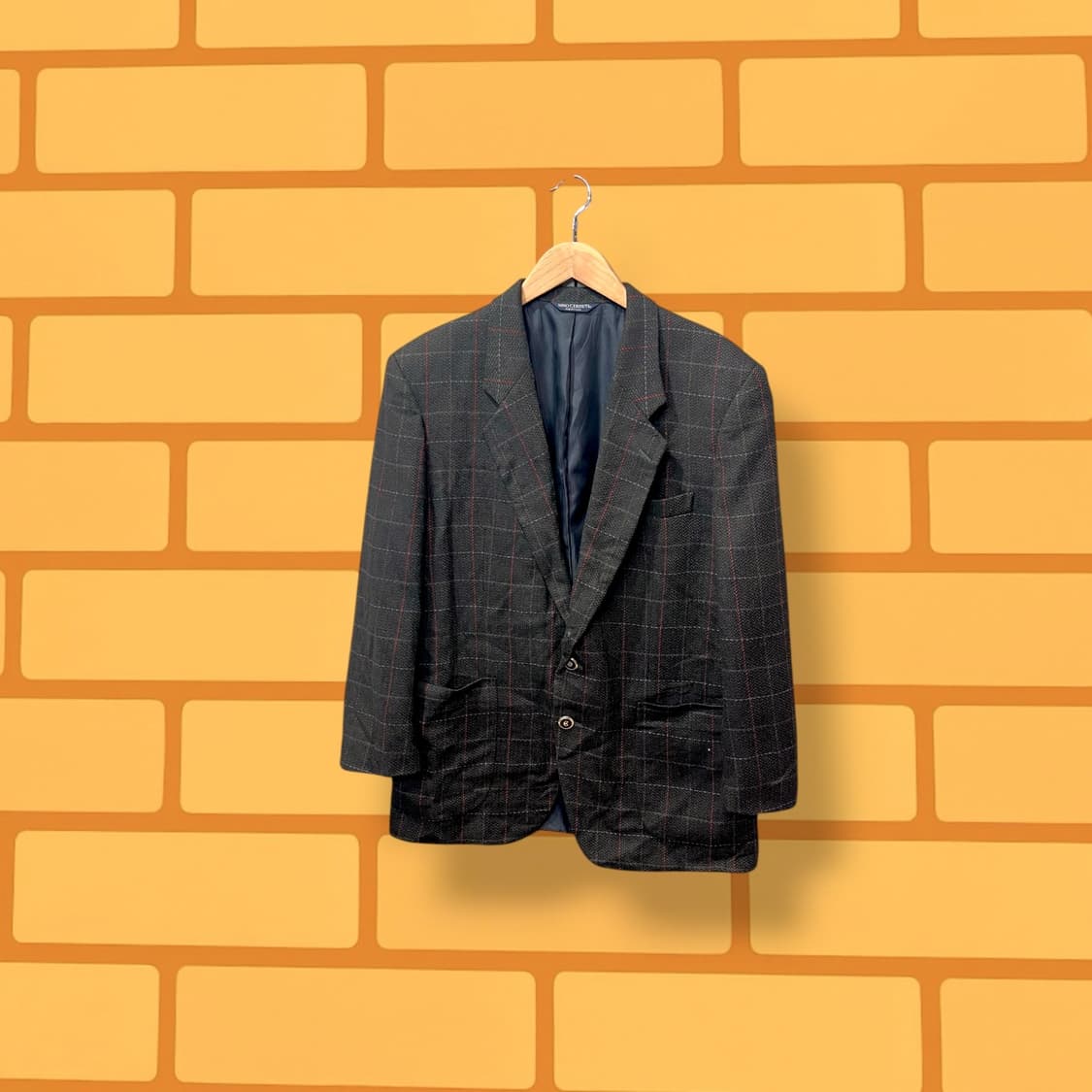 90s Nino Cerruti 체크 블레이저 자켓 (M) 상품이미지1