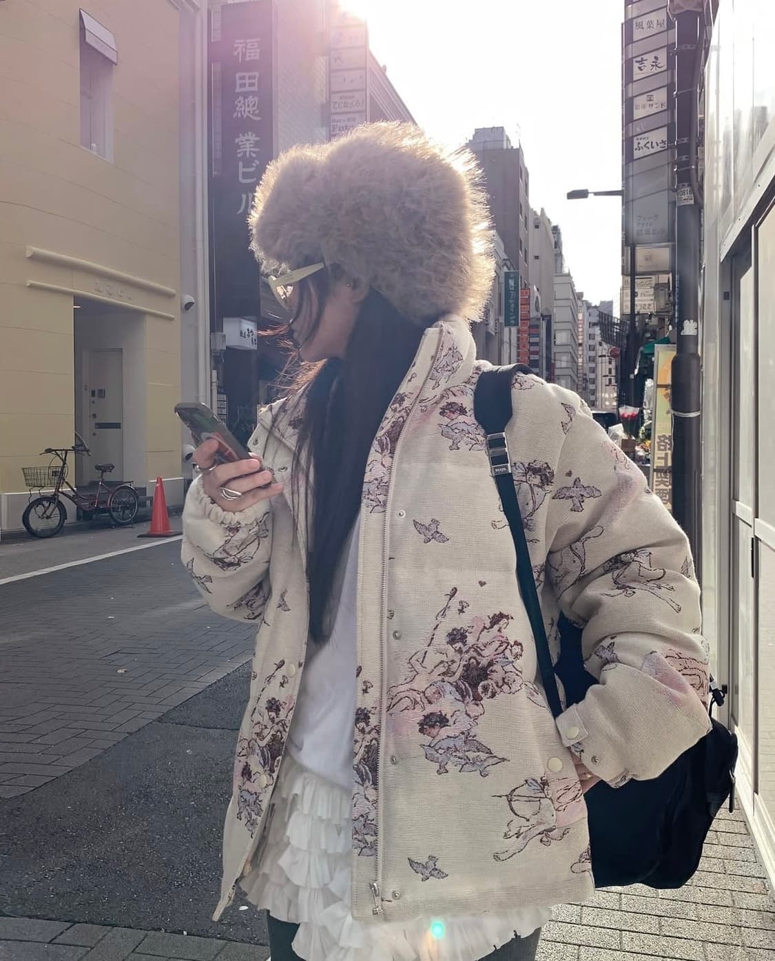 [새상품] 마블링 엔젤 자카드 패딩 푸퍼 상품이미지7