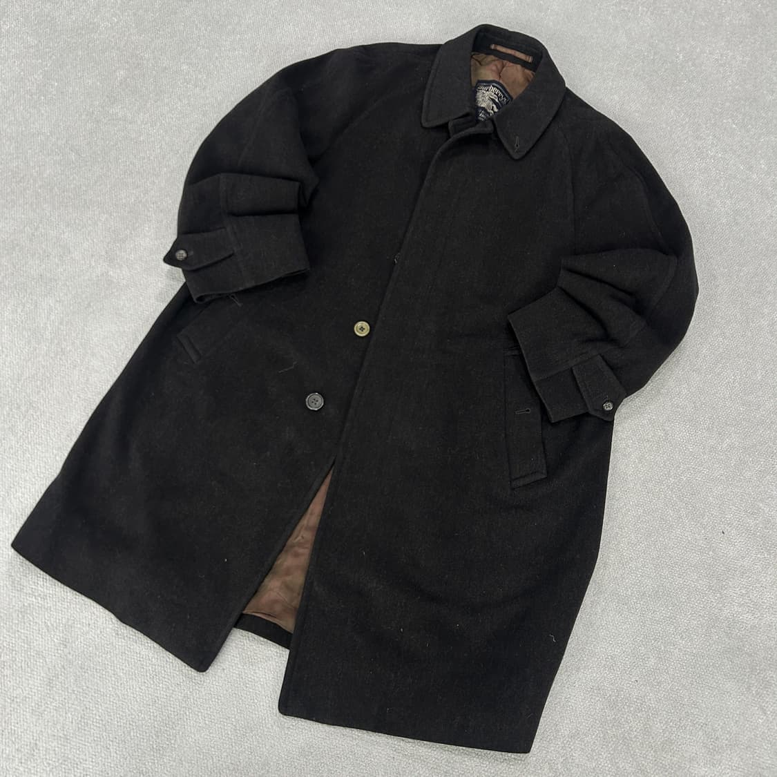 버버리 블랙 구형 울 코트 m 상품이미지1
