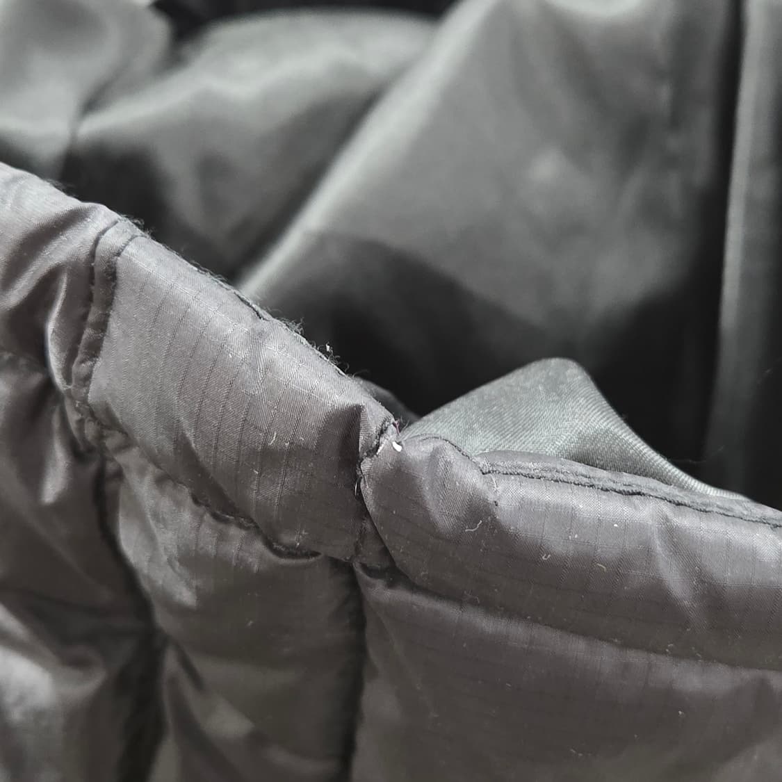 트래블 스티치 다운 후드패딩 블랙 M 상품이미지6