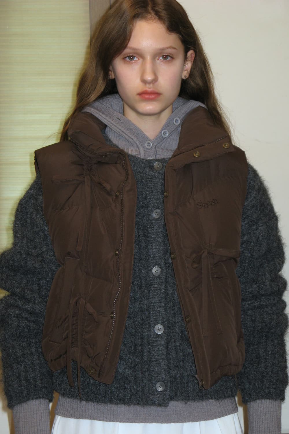 Sinoon ribbon detail puffer vest 상품이미지7