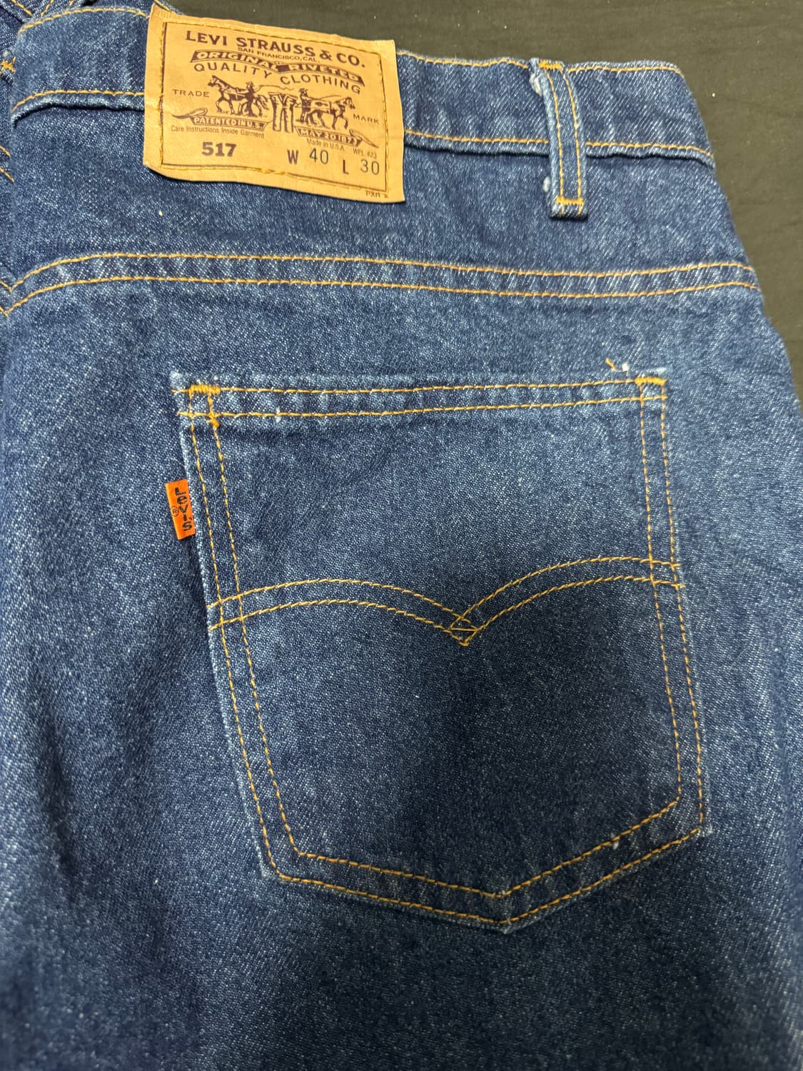 90s 리바이스 빈티지 오렌지탭 517 W40 L30 부츠컷 상품이미지1
