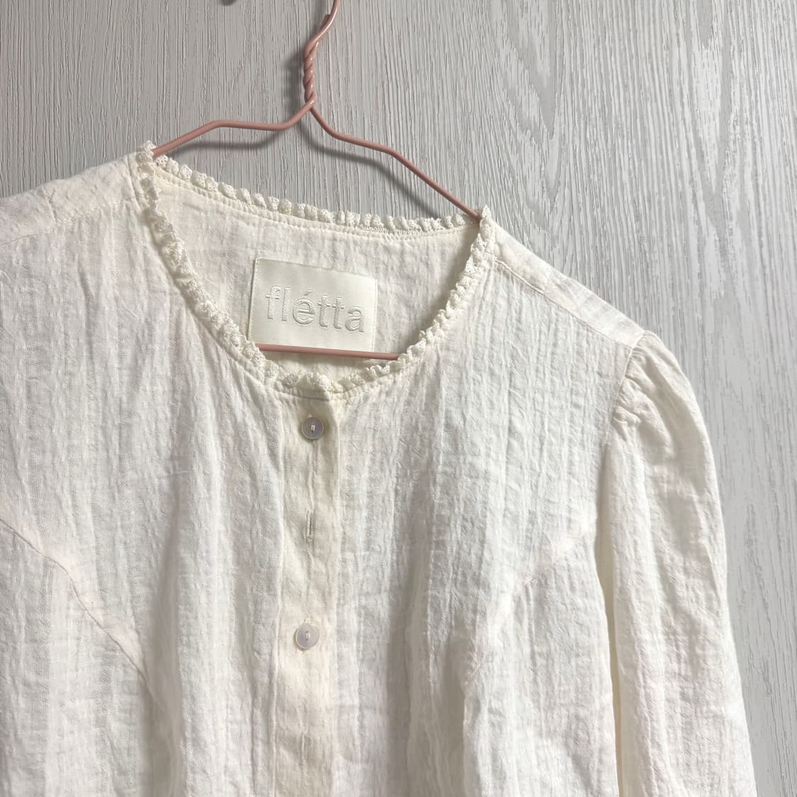 (s) 플레따 레이스 블라우스 크림 상품이미지3