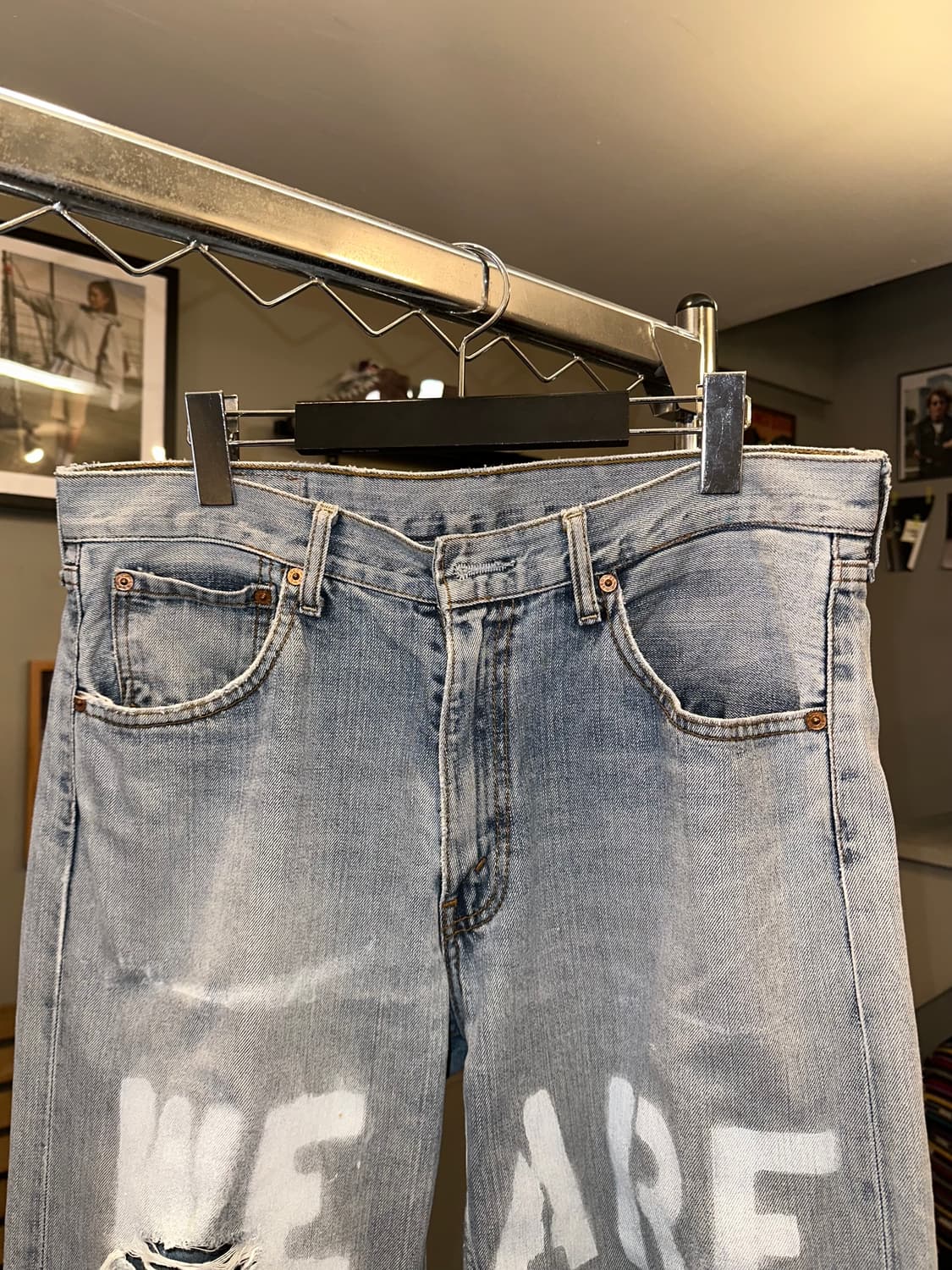 00‘s Levi’s 503 japan stencil work denim 상품이미지6