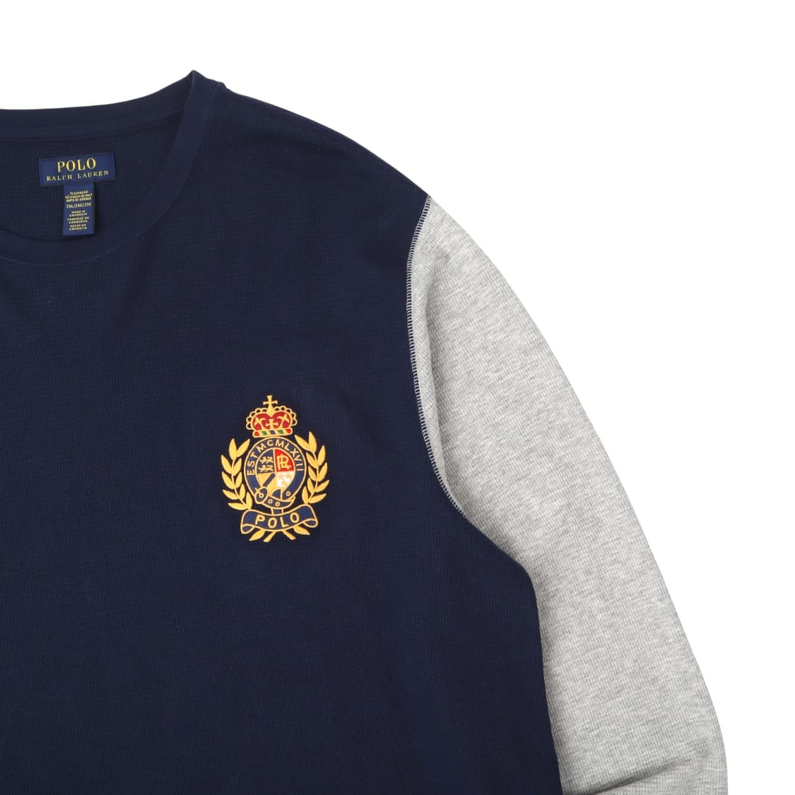 폴로 랄프로렌 네이비 크레스트 래글런 와플 롱슬리브 상품이미지3