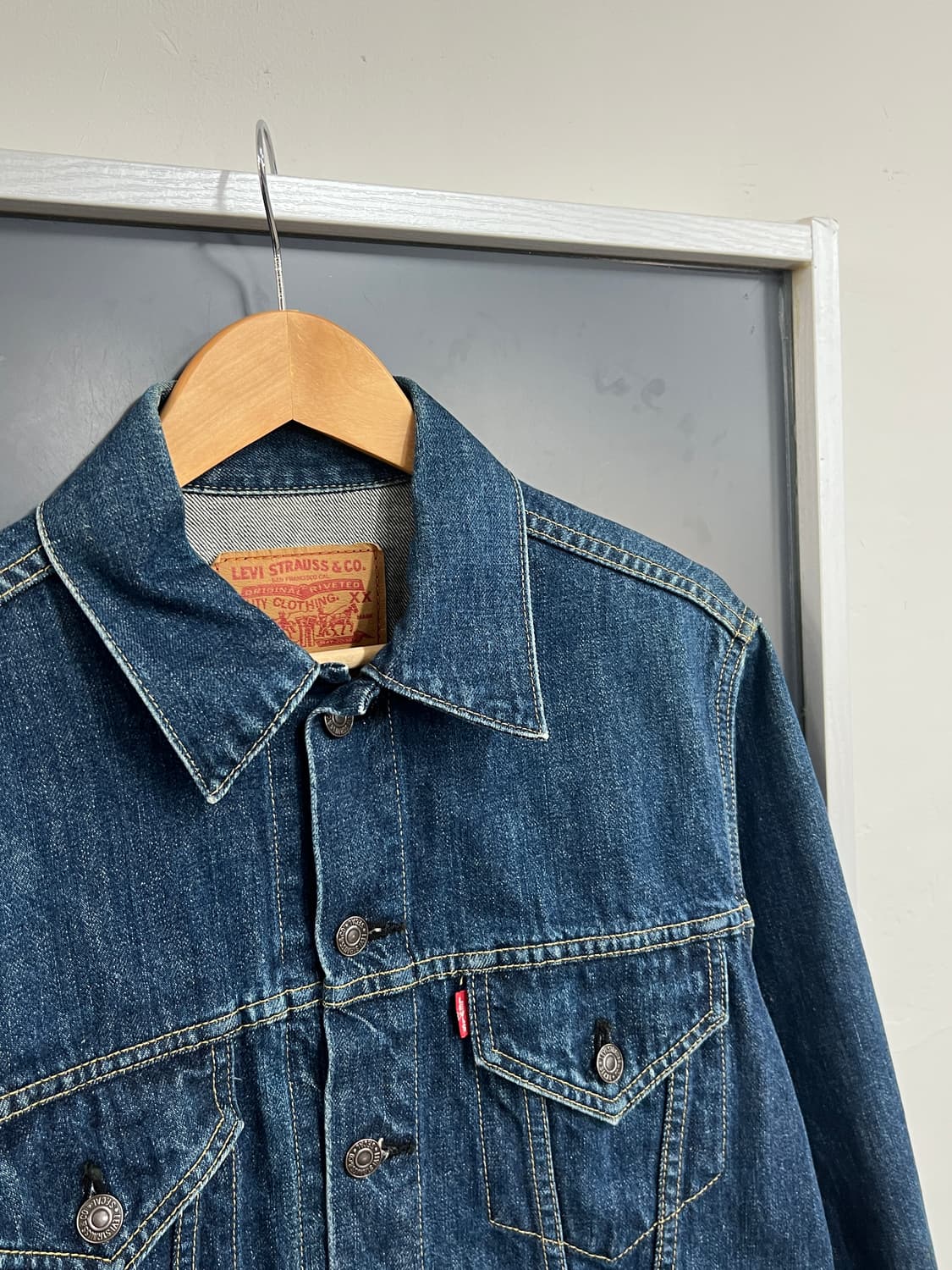 90s Levis 리바이스 제팬 71577 트러커 데님 자켓 상품이미지2
