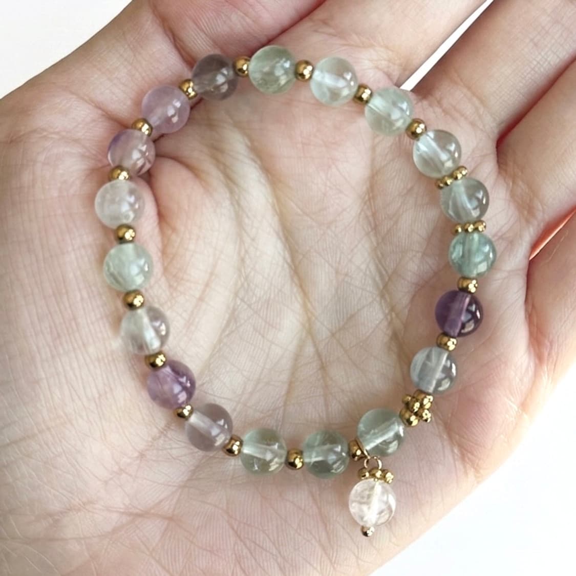 (맞춤) 천연석 플로나이트 백수정 펜던트 원석팔찌 상품이미지2