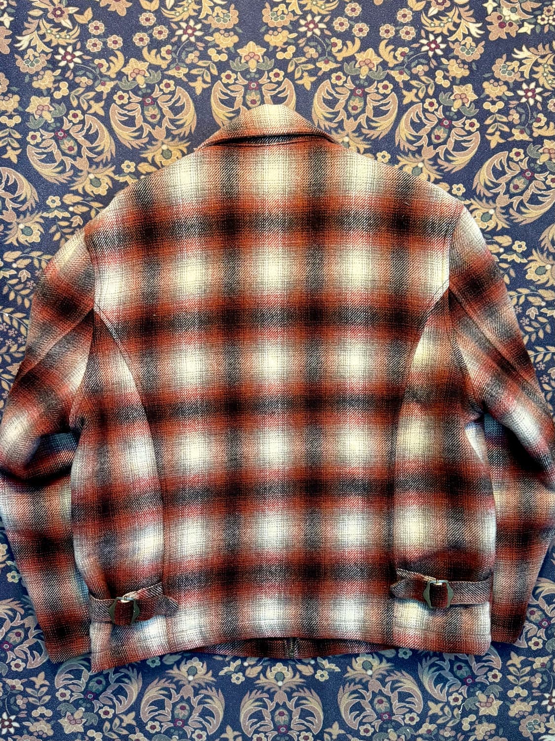 빈티지 Nature 옴브레 체크 울 스포츠자켓 상품이미지6